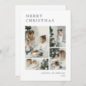 Elegant Holiday Photo Collage Christmas Card シーズンカード (正面/裏面)