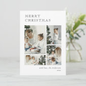 Elegant Holiday Photo Collage Christmas Card シーズンカード (スタンド正面)