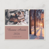 Elegant Holiday Postcard with Personalized Message シーズンポストカード (正面)