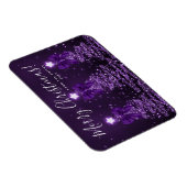 Elegant Holiday Purple Christmas Trees  マグネット (右側)