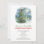 Elegant Holiday Scene Watercolor Party Invitation 招待状 (正面)