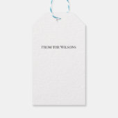 Elegant Holiday Snowy Christmas Tree ギフトタグ (裏面)