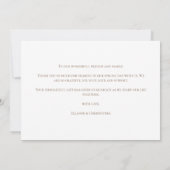 Elegant Holiday Weddding Christmas Bell サンキューカード (裏面)