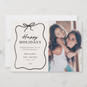 Elegant Holiday Wishes Photo シーズンカード (正面)