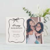 Elegant Holiday Wishes Photo シーズンカード (スタンド正面)