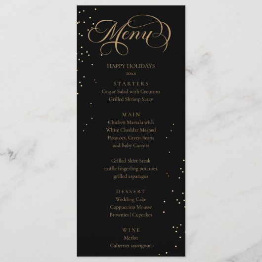 Elegant Holidays Sparkles Menu  メニュー (正面)