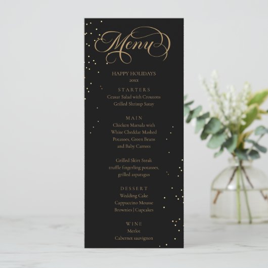Elegant Holidays Sparkles Menu メニュー (スタンド正面)