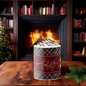 Elegant Holly and Berries Holiday Monogram Name コーヒーマグカップ