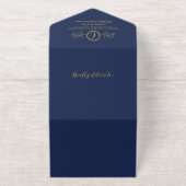 Elegant Holly Berries Plaid Photo Christmas Letter オールインワン招待状 (外側)