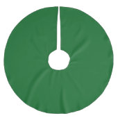 Elegant Holly Green Tree Skirt for Festive Decor ブラッシュドポリエステルツリースカート (正面)