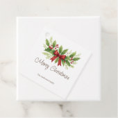 Elegant Holly & Red Bow Christmas -  フェイバータグ (インサイチュ)