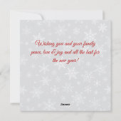 Elegant Holly Wreath Merry Christmas Photo シーズンカード (裏面)