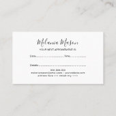 Elegant Holographic Glitter Makeup Artist 予約カード (裏面)