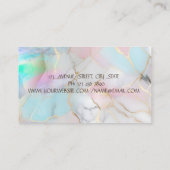 Elegant Holographic Ink Lotus Opal Stone 名刺 (裏面)