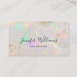 Elegant Holographic Opal Stone 名刺