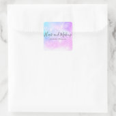 elegant holographic unicorn スクエアシール (バッグ)