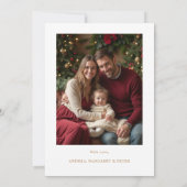 Elegant Holy Nativity Family Christmas Photo シーズンカード (裏面)