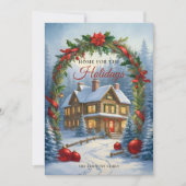 Elegant Home for the Holidays Christmas Card シーズンカード (正面)
