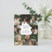 Elegant Home Photo Collage Moving Anouncement ポストカード (スタンド正面)