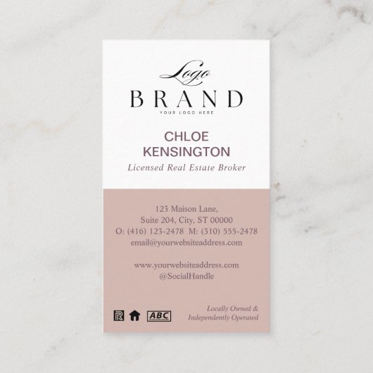 Elegant Home Real Estate Key Professional Photo 名刺 (裏面)