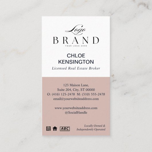 Elegant Home Real Estate Key Professional Photo 名刺 (裏面)