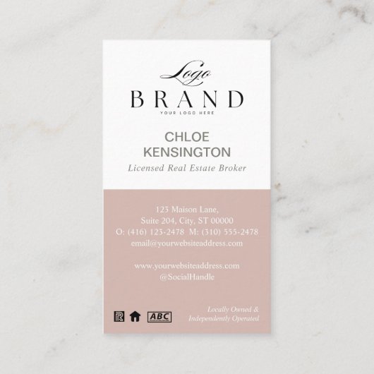 Elegant Home Real Estate Key Professional Photo 名刺 (裏面)