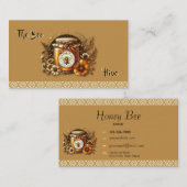 Elegant Honey Jar for Beekeepers & Honey Producers 名刺 (正面/裏面)