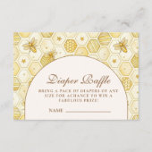 Elegant Honeycomb Bee Diapper Raffle エンクロージャーカード (正面)