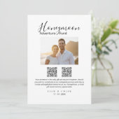Elegant Honeymoon Fund QR Code Wedding Sign photo 招待状 (スタンド正面)