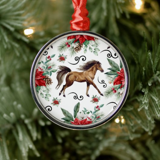 Elegant Horse Christmas Ornament Keepsake メタルオーナメント (ツリー)