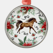 Elegant Horse Christmas Ornament Keepsake メタルオーナメント (正面)