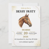Elegant Horse Derby Party Invitation (正面)