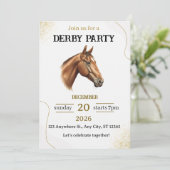 Elegant Horse Derby Party Invitation (スタンド正面)