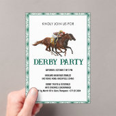 Elegant Horse Derby Party Invitation アクリル招待状 (インサイチュ (ポータブル))