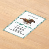 Elegant Horse Derby Party Invitation アクリル招待状 (レイダウン)