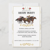 Elegant Horse Derby Party Invitation 招待状 (正面)