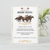 Elegant Horse Derby Party Invitation 招待状 (スタンド正面)