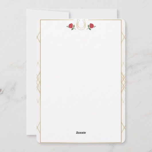 Elegant Horse Derby Party Invitation 招待状 (裏面)