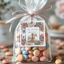 Elegant Horse Lover Birthday スクエアシール