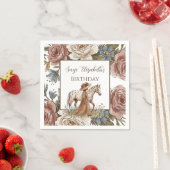 Elegant Horse Lover Birthday  スタンダードカクテルナプキン (インサイチュ)