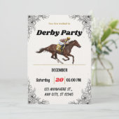 Elegant Horse Racing Derby Party Invitation (スタンド正面)