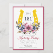 Elegant horse racing & equestrian theme 招待状 (正面)