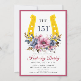 Elegant horse racing & equestrian theme 招待状