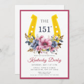 Elegant horse racing & equestrian theme 招待状 (正面/裏面)