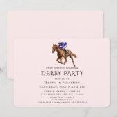 Elegant Horse Racing Garden Party Invitation 招待状 (正面/裏面)