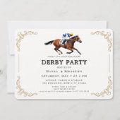 Elegant Horse Racing Garden Party Invitation 招待状 (正面)