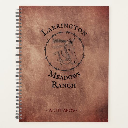 Elegant Horse Ranch Business Customizable Logo プランナー手帳 (正面)
