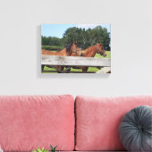 Elegant Horses in Nature キャンバスプリント (インサイチュ (リビング))