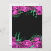 Elegant Hot Pink Flowers Birthday Party 招待状 (裏面)