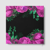 Elegant Hot Pink Flowers Sweet Sixteen ゲストブック (裏面)